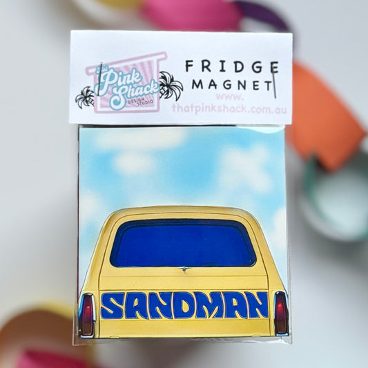 Fridge Magnet - Sandman Panelvan - Yellow