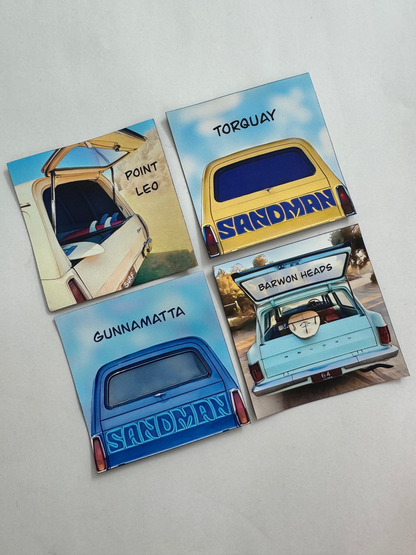 Fridge Magnet Gift Pack - Victoria Surf spots- Classic car