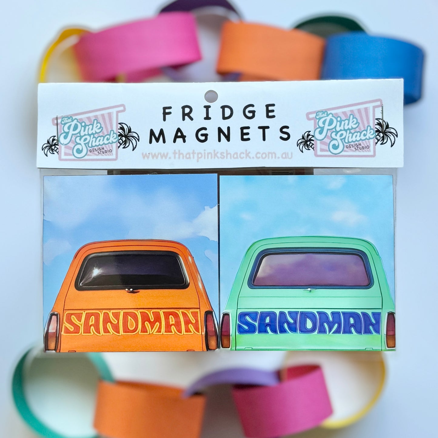 Fridge Magnet Twin Set - Orange Sandman/Green Sandman