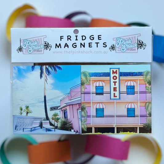 Fridge Magnet Twin Set - Pink Hotel/Pink Motel