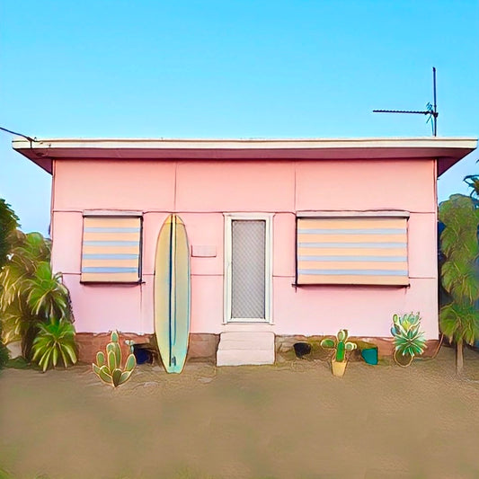 Pink Surf Shack - Print