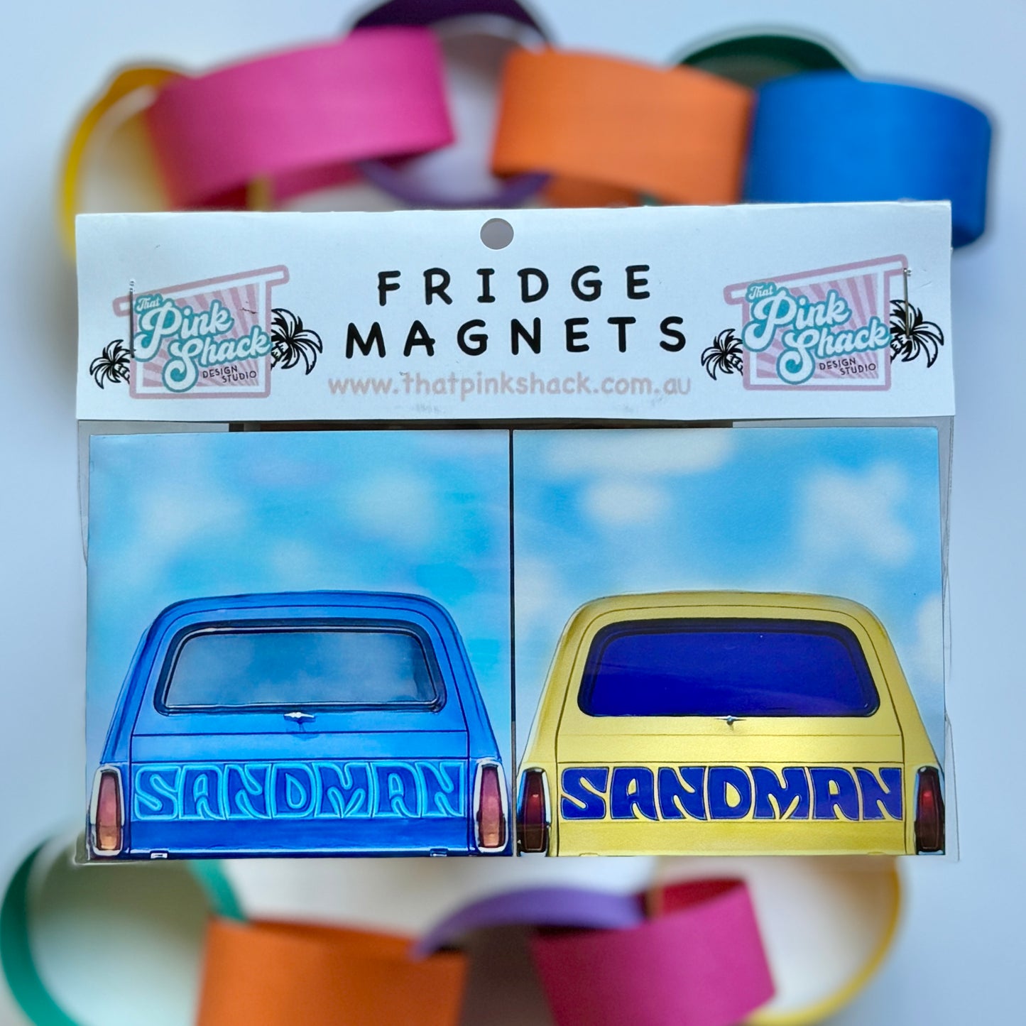 Fridge Magnet Twin Set - Blue Sandman/Yellow Sandman