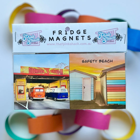 Fridge Magnet Twin Set - Dromana Drive In/Safety Beach Boatsheds