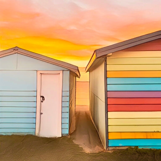 Sunset at the Boatsheds - Print